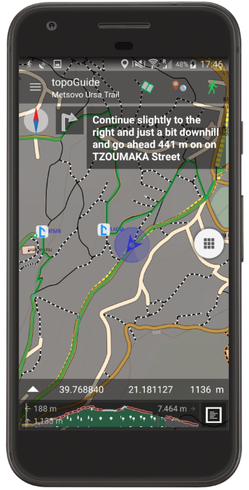 Ursa Trail mobile app path navigation
